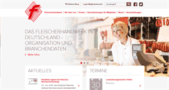 Desktop Screenshot of fleischerhandwerk.de