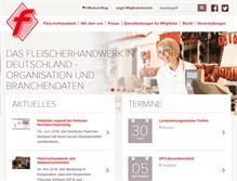 Tablet Screenshot of fleischerhandwerk.de